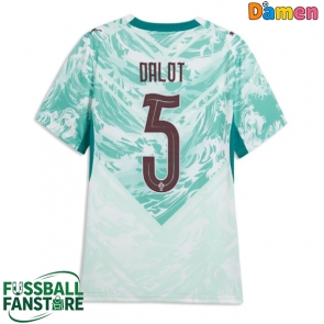 Portugal Diogo Dalot #5 Replik Auswärtstrikot Damen WM 2026 Kurzarm